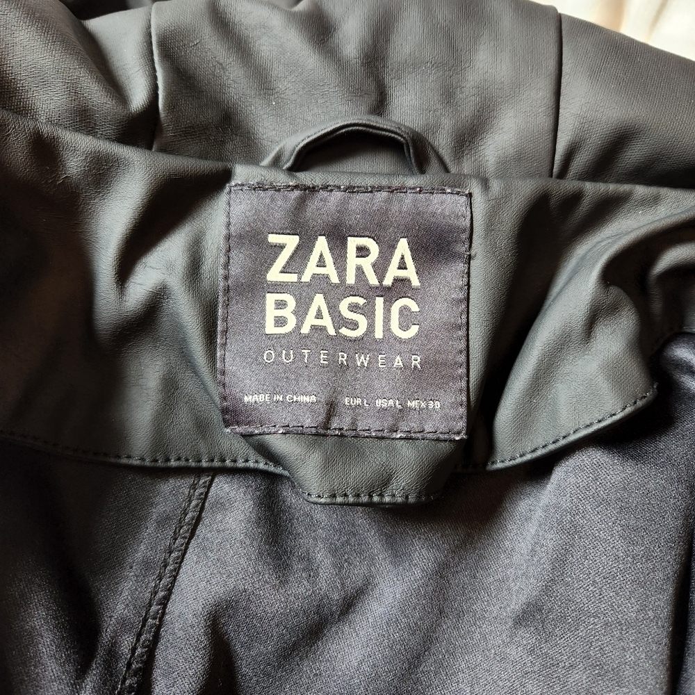 Zara Basic Rain Coat Size Large - image 7